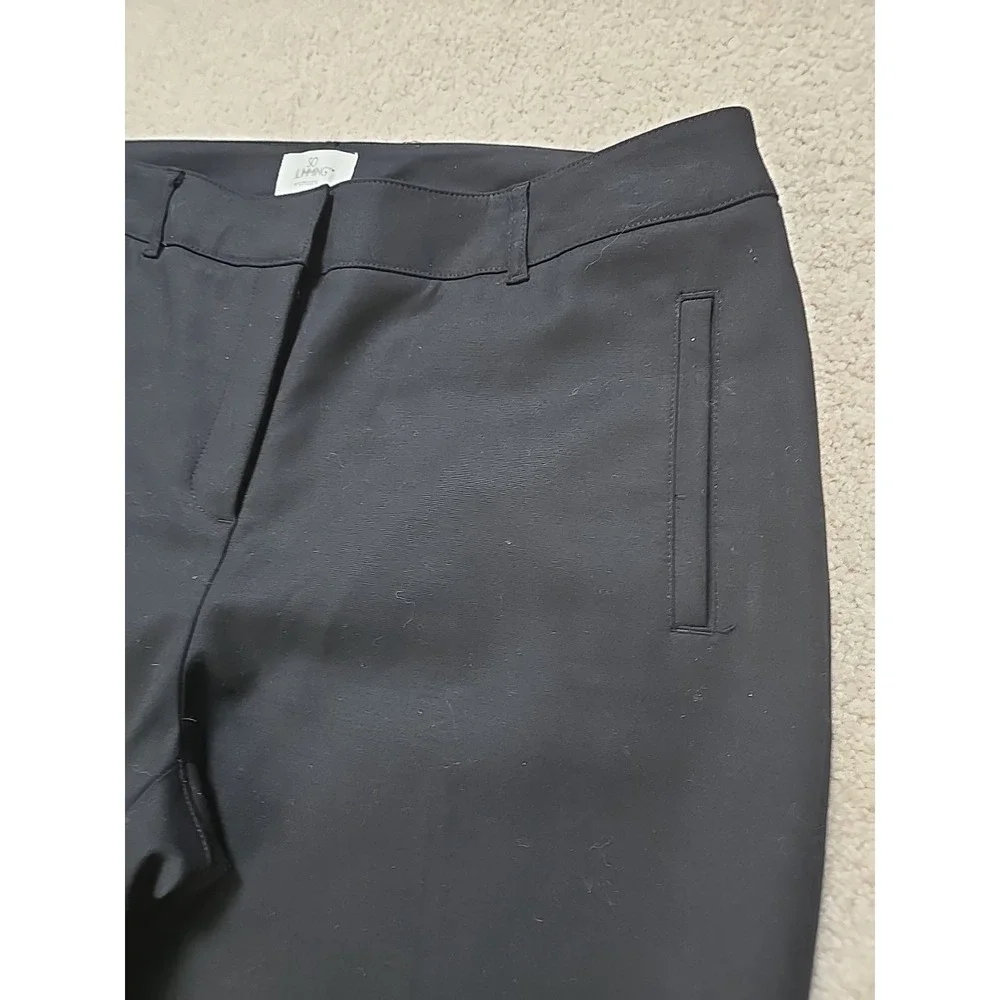 Chicos So Slimming 1 US 8 Capri‎ Pants Black Cuffed Hem Womens Cotton Stretch